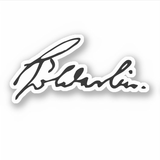 Handtekening van Friedrich Hölderlin Sticker (Voorkant)