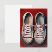 Handtekening van grappige schoenen bedankkaart (Voorkant / Achterkant)