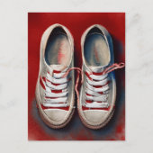 Handtekening van grappige schoenen briefkaart (Voorkant)