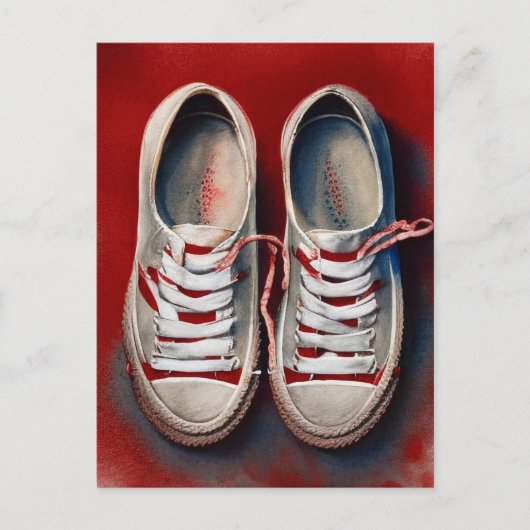 Handtekening van grappige schoenen briefkaart (Voorkant)