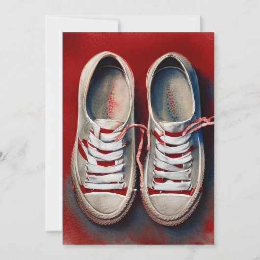 Handtekening van grappige schoenen feestdagenkaart (Voorkant)