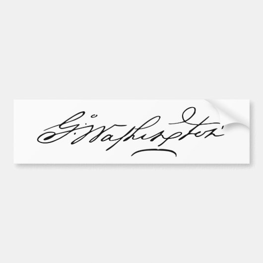 Handtekening van het Amerikaanse President George Bumpersticker (Voorkant)