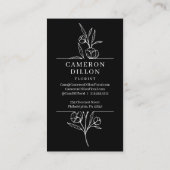 Handtekening van het botanische Visitekaartje (Achterkant)