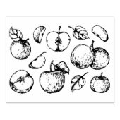 Handtekening van het fruitmodel voor appelen rubberstempel (Afrduk)