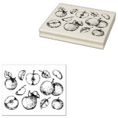 Handtekening van het fruitmodel voor appelen rubberstempel (Gestempeld)