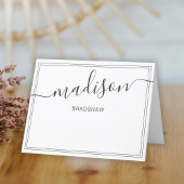 Handtekening van het Manuscript van de Zwarte en W Bedankkaart