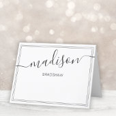 Handtekening van het Manuscript van de Zwarte en W Bedankkaart