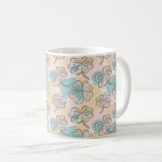 Handtekening van het pasteitje Floral Pattern-sche Koffiemok (Voorkant rechts)