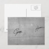 Handtekening van Jean-Baptiste Greuze Briefkaart (Voorkant / Achterkant)
