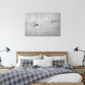 Handtekening van Jean-Baptiste Greuze Canvas Afdruk (Insitu (Slaapkamer))