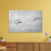Handtekening van Jean-Baptiste Greuze Canvas Afdruk (Insitu (Woonkamer))