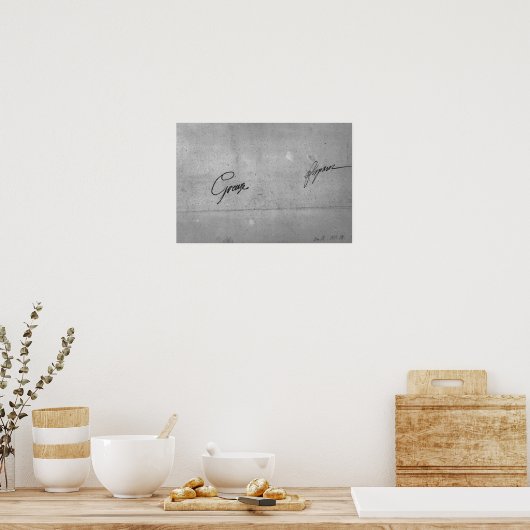 Handtekening van Jean-Baptiste Greuze Poster (Keuken)