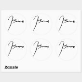 Handtekening van Jeanne d'Arc Ronde Sticker (Vel)