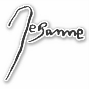 Handtekening van Jeanne d'Arc Sticker