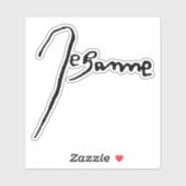 Handtekening van Jeanne d'Arc Sticker (Vel)