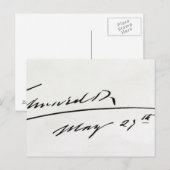 Handtekening van koning Edward VII, 29 mei 1906 Briefkaart (Voorkant / Achterkant)