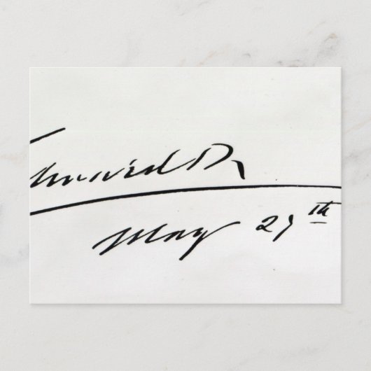 Handtekening van koning Edward VII, 29 mei 1906 Briefkaart (Voorkant)