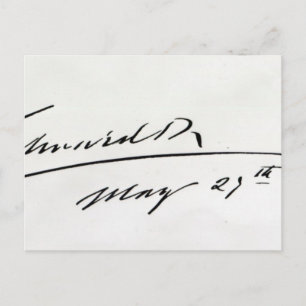 Handtekening van koning Edward VII, 29 mei 1906 Briefkaart