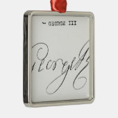 Handtekening van koning George III Metalen Ornament (Rechts)