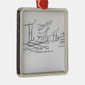 Handtekening van koningin Elizabeth I Metalen Ornament (Rechts)