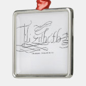 Handtekening van koningin Elizabeth I Metalen Ornament (Links)