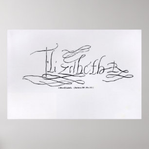 Handtekening van koningin Elizabeth I Poster