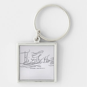 Handtekening van koningin Elizabeth I Sleutelhanger