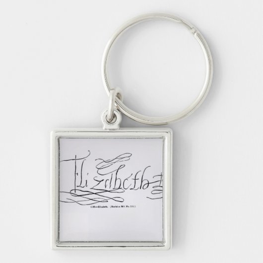 Handtekening van koningin Elizabeth I Sleutelhanger (Voorkant)