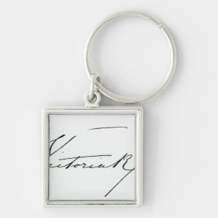 Handtekening van koningin Victoria (pen en inkt op Sleutelhanger