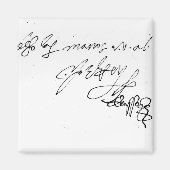 Handtekening van Lady Jane Gray Magneet (Voorkant)