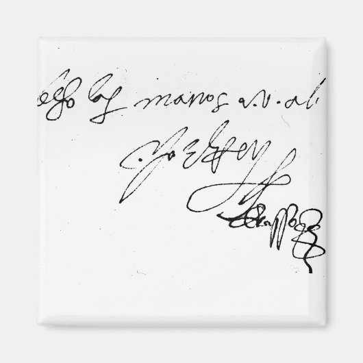Handtekening van Lady Jane Gray Magneet (Voorkant)