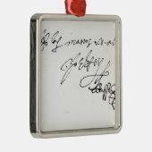 Handtekening van Lady Jane Gray Metalen Ornament (Rechts)
