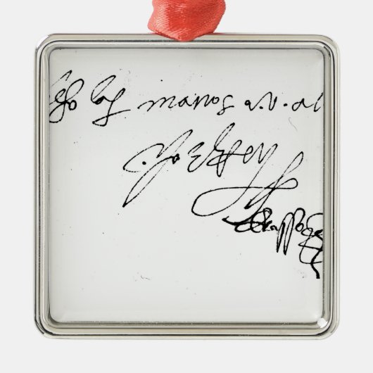 Handtekening van Lady Jane Gray Metalen Ornament (Voorkant)