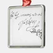Handtekening van Lady Jane Gray Metalen Ornament (Links)