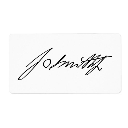 Handtekening van Mormoonse profeet Joseph Smith Etiket (Voorkant)