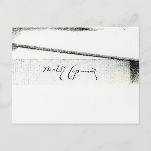 Handtekening van Nicolaus Copernicus Briefkaart (Voorkant)