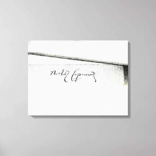 Handtekening van Nicolaus Copernicus Canvas Afdruk (Voorkant)