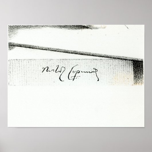 Handtekening van Nicolaus Copernicus Poster (Voorkant)