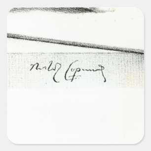 Handtekening van Nicolaus Copernicus Vierkante Sticker