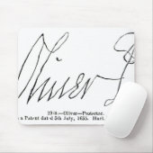 Handtekening van Oliver Cromwell Lord Protector Muismat (Met muis)