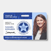 Handtekening van politiefunctionaris van Blue Marb Badge (Voorzijde)