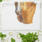 Handtekening van schattig schort theedoek (Gevouwen)