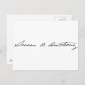 Handtekening van Suffragette Susan B. Anthony Briefkaart (Voorkant / Achterkant)