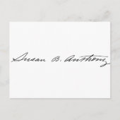 Handtekening van Suffragette Susan B. Anthony Briefkaart (Voorkant)