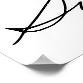 Handtekening van Suffragette Susan B. Anthony Poster (Hoek)