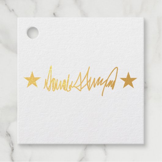 Handtekening van Trump Bedankjes Labels (Voorkant)