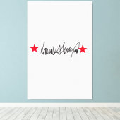 Handtekening van Trump Canvas Afdruk (Insitu (Houten vloer))