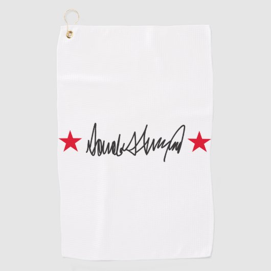Handtekening van Trump Golfhanddoek (Voorkant)