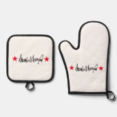 Handtekening van Trump Ovenwant & Pannenlap Set (Voorkant)