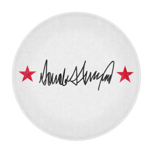 Handtekening van Trump Snijplank (Voorkant)